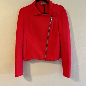Express Red Asymmetrical Blazer